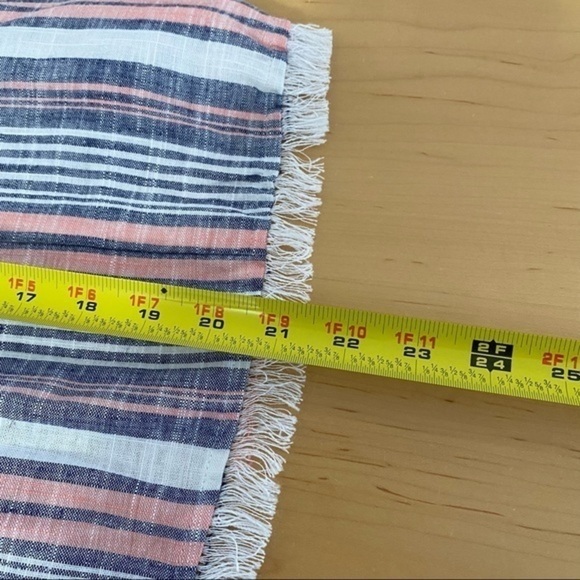 Drew Teagan Blouse Denim Linen Blend Top - Picture 12 of 12